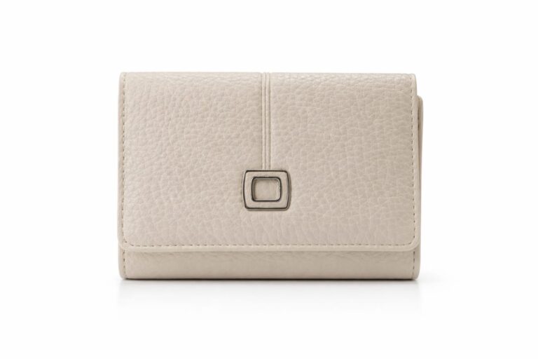 SARALYN P-4518B BEIGE PEBBLED LEATHER MED WALLET