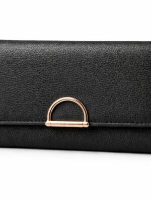 TAILAN YA6223-105 BLACK PEBBLED GOLD DETAIL MED WALLET