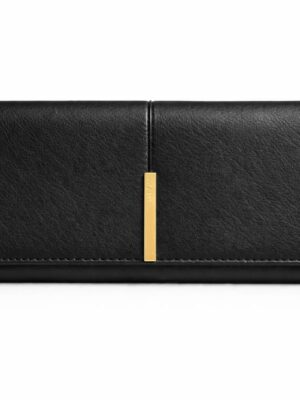 TAILAN TA8603-032 BLACK GOLD PANEL DETAIL BIG WALLET