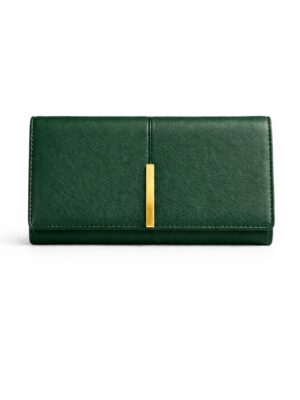 TAILAN TA8603-032 GREEN GOLD PANEL DETAIL BIG WALLET