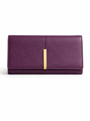 TAILAN TA8603-032 PURPLE GOLD PANEL DETAIL BIG WALLET