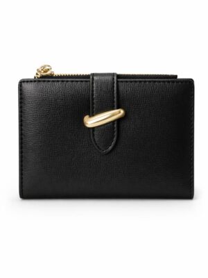 TAILAN T2602 -478 BLACK BRUSHED GOLD FLAP WALLET