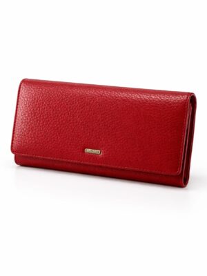 TAILAN T88200-392 RED PEBBLED LEATHER BIG WALLET