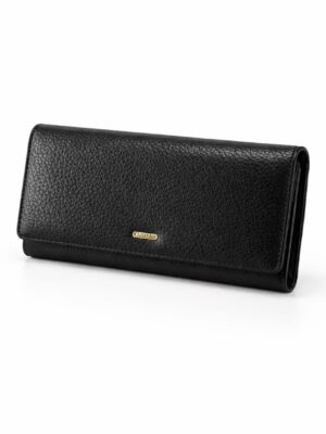 TAILAN T88200-392 BLACK PEBBLED LEATHER BIG WALLET
