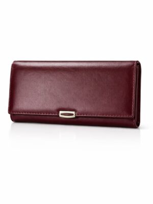 TAILAN TA8603-029 SMOOTH CRIMSON SILVER DETAIL WALLET