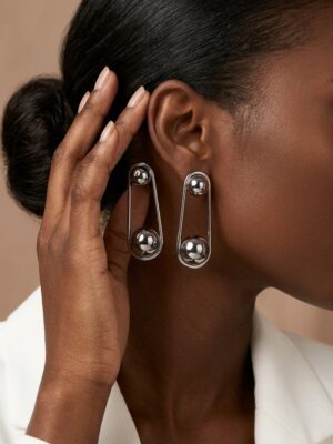 FASHION SILVER PENDULUM EARRING