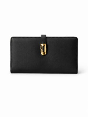 TAILAN T9611-078 BLACK GOLD FLAP LOCK BIG WALLET