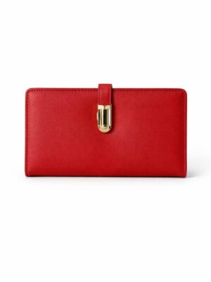 TAILAN T9611-078 RED GOLD FLAP LOCK BIG WALLET