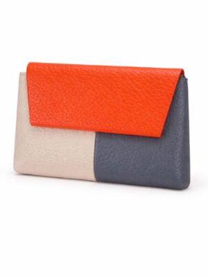 SARALYNN BLUE X BEIGE COLORBLOCK WALLET