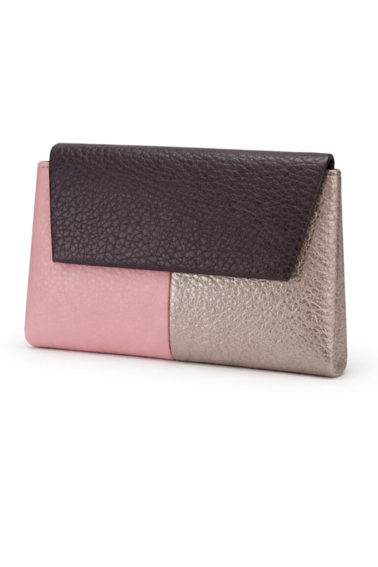 SARALYNN GREY X PINK COLORBLOCK WALLET
