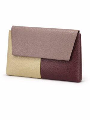 SARALYNN WINE X OLIVE COLORBLOCK WALLET