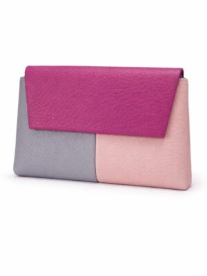 SARALYNN PINK X PEWTER COLORBLOCK WALLET