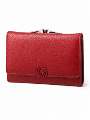 SARALYN C-6025B RED SILVER CLIP WALLET