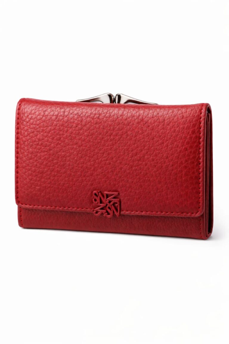 SARALYN C-6025B RED SILVER CLIP WALLET
