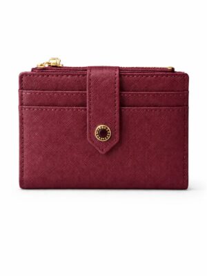 TAILAN T2602-342 RED SAFIANO FLAP MINI WALLET
