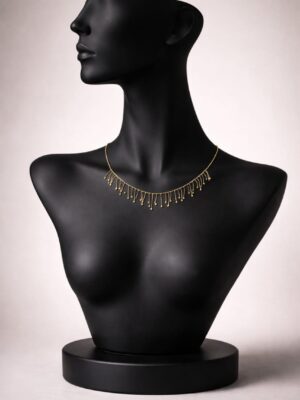 FASHION GOLD MULTI FRINGE NECK CHAIN