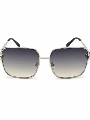 SILVER FRAME ON BLUE LENSE SUNNIES