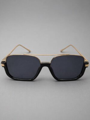 BLACK X GOLD FRAME WITH BLACK LENSE AVIATORS