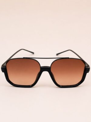 BLACK X BLACK FRAME WITH BROWN LENSE AVIATORS