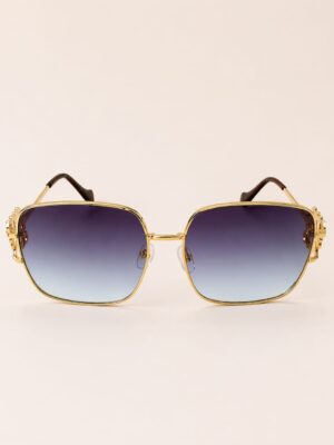 GOLD EWEOL FRAME BLACK LENSE SUNNIES