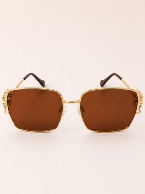 GOLD EWEOL FRAME CHOCO LENSE SUNNIES