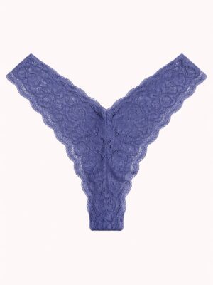 XIAOT1018 MARL LAVENDER STAPLE LACE THONG