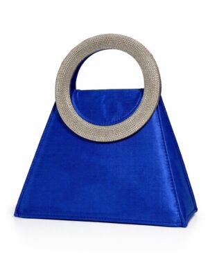COBALT BLUE ROUND GRAB PARTY BAG