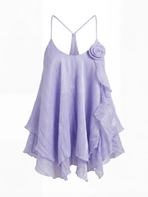 (2FOR35K) LAVENDER RAYON THIN STRAP TOP