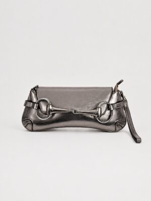 GUN BOLD SNAFFLE DETAIL METALIC SMALL BAG