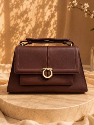 (2FOR50K)DEJUR WD6911 COFFEE FERRA BUCKLE TOP HANDLE BAG