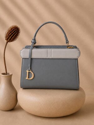 (2FOR50K)DEJUR JD928 GREY PANEL DETAIL TOP HANDLE BAG