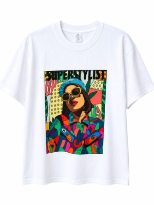 WHITE SUPERSTYLIST CHARACTER TEE