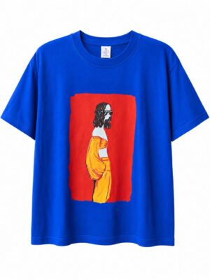 BLUE YELLOW GIRL IN ORANGE ROOM CHARACTER TEE