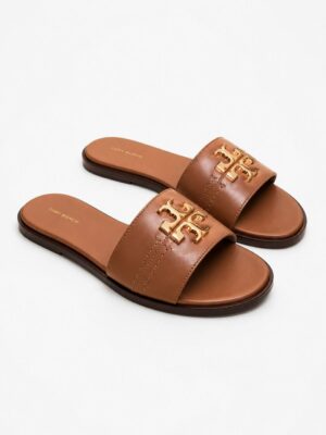 TORY BURCH EVERLY TAN SLIDES