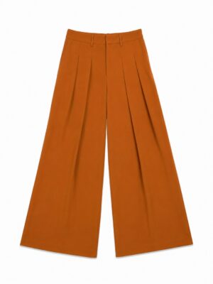 (2FOR50K) NEWFASH 9002 CAMEL PLEAT DETAIL PANTS