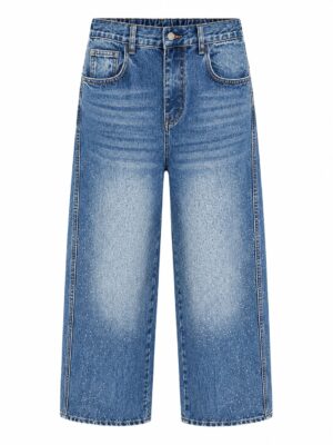 YIQI 8532 BLUE EMBELLISHED FLARE PANTS