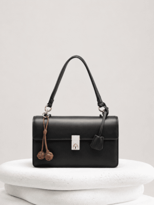 (2FOR55K)BLACK 9019 GOLD PUSH LOCK BAG