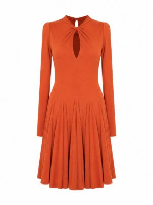 (2FOR60K) ZR RUST KNOT CUT OUT MINI DRESS
