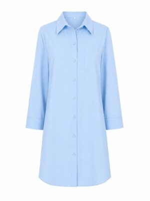 (2FOR70K)YI BLUE KNOT BACK CUT OUT SHIRT DRESS