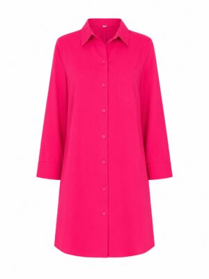 (2FOR70K)YI MAGENTA KNOT BACK CUT OUT SHIRT DRESS