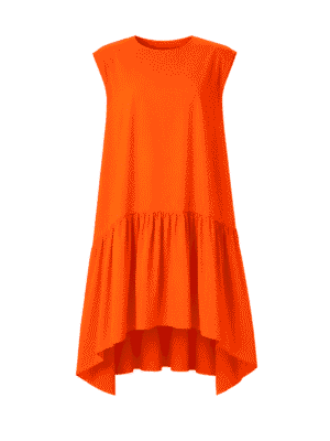 (2FOR55K)ZR ORANGE BUBBLE DEEPHEM TUNIC