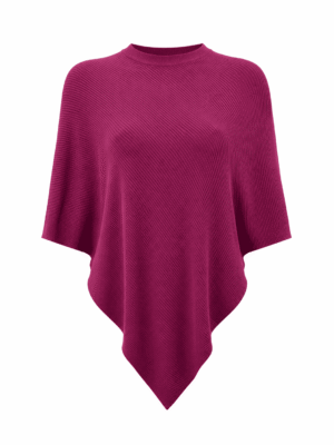 PLUM RIB BONE PONCHO SCARF TOP