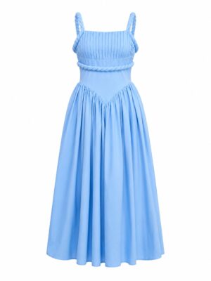 SASHES X HIDES BLUE TWIST STRAP DOLL DRESS