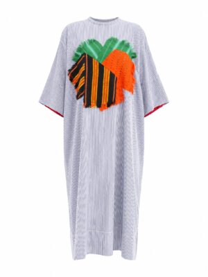 SASHES X HIDES NAVY THIN STRIPE ASOOKE PATCHWORK TUNIC