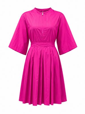 (2FOR80K)YI MAGENTA ZIPPER DETAIL SWING DRESS