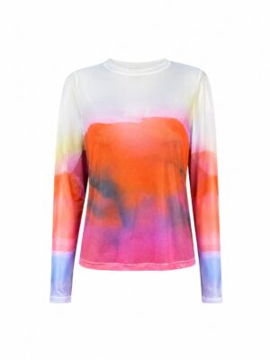 (2FOR35K)WHITE X ORANGE MESH TOP
