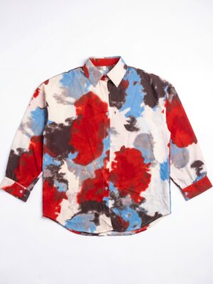 CHUN YI RUST X BLUE TYE PRINT SHIRT