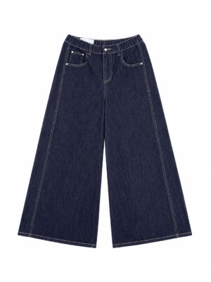 MY 38785 NAVY BARREL JEANS