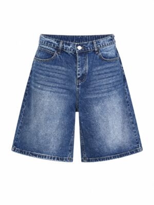 YIQI 8531 BLUE EMBELLISHED JORTS