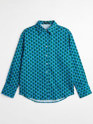 ZR BLUE X GREEN BRICK PRINT SHIRT